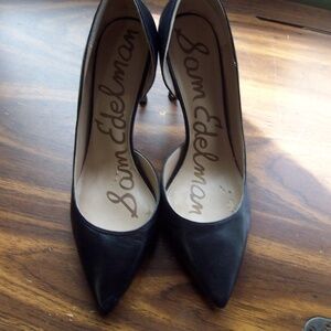 Black D'Orsay Stiletto Heels Size 11